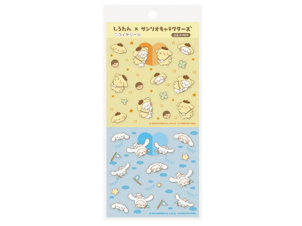 Sanrio Sheet of Stickers / Shirotan x Pompompurin x Cinnamonroll – Little  Happy Things