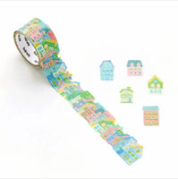 Bande Japanese Washi Masking Roll Stickers - Cute Houses