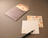 Picture book Style memo note paper set with case / Wild Flower