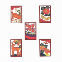 Traditional Japanese Flake Stickers / Hanafuda