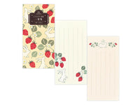 Retro Modern Memo Pad / Writing Paper - Strawberry Rabbit