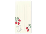 Retro Modern Memo Pad / Writing Paper - Strawberry Rabbit