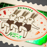 ob1toy "Fantasy Retro Shopping Street" Postcard / Bunnies