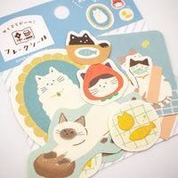 Furukawa Mino Paper Flake Stickers of Various Sizes / Cat