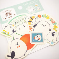 Furukawa Mino Paper Flake Stickers of Various Sizes / Long-tailed Tit