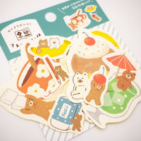 Furukawa Mino Paper Flake Stickers of Various Sizes / Bear