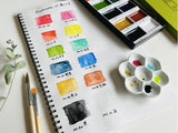 KURETAKE Gansai Tambi 12 Color Watercolor Palette - Basic Tones