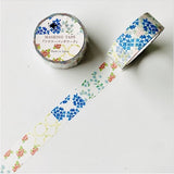 Seitousya Japanese Washi Masking Tape - Flower Patchwork