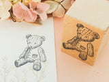 Sirusu Rubber Stamp / Checkered Teddy Bear