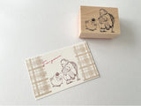 nonco hanco Rubber Stamp - Bear preparing for winter