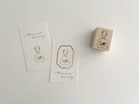 nonco hanco Rubber Stamp - Reading Girl (L)