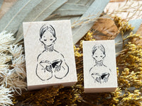 nonco hanco Rubber Stamp - Reading Girl (S)