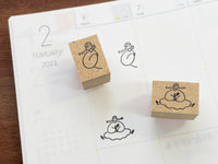 "Marle" Japanese Wooden Rubber Stamp - Pop Up