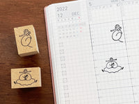 "Marle" Japanese Wooden Rubber Stamp - Pop Up