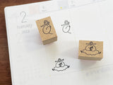 "Marle" Japanese Wooden Rubber Stamp - Tulip