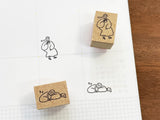 "Marle" Japanese Wooden Rubber Stamp - Coffee