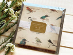 Picture book Style memo note paper set with case / Wild Birds