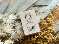 nonco hanco Rubber Stamp - Reading Girl (S)