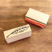 Kinotorico Original Wooden Rubber Stamp / Quill Pen