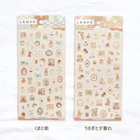 "Lampo Mini" Sheet of Stickers / Morning Bear