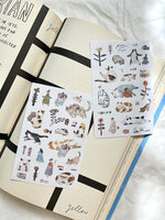 Pion Sheet of Stickers / Cat Girl (2 sheets)