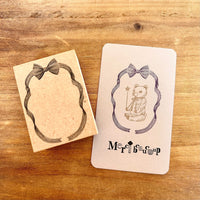 Kinotorico Original Wooden Rubber Stamp / Ribbon Frame