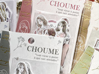 Q-Lia CHOUME Flake Stickers / Seal bits - Peony