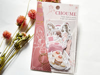 Q-Lia CHOUME Flake Stickers / Seal bits - Peony