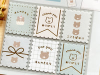 Stamp-like Bear Stickers