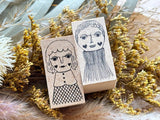 Kinotorico Original Wooden Rubber Stamp / Girl