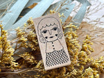 Kinotorico Original Wooden Rubber Stamp / Girl