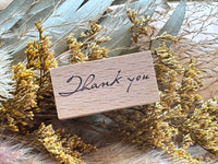 Japanese Wooden Rubber Stamp - Thank You
