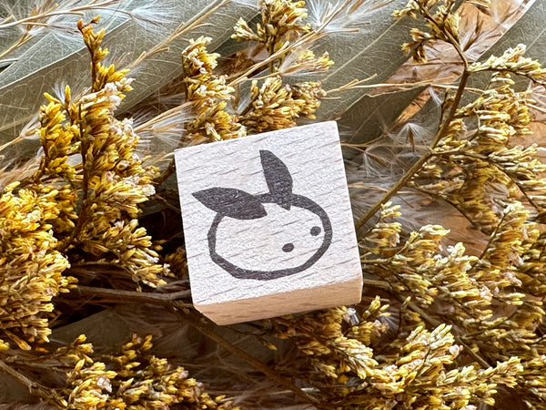 Japanese Wooden Rubber Stamp - Snow Bunny