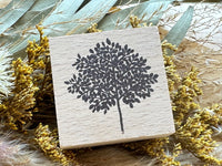 Japanese Wooden Rubber Stamp - Happy Tree