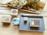 Japanese Wooden Rubber Stamp - Thank You