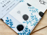 Seitousya Translucent Letter Pad - Blue Flowers