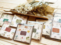 Picture book Style memo note paper set with case / Wild Flower