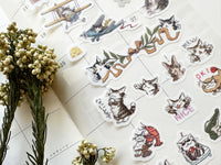 Dayan the Wachifield Cat Masking Sheet of Stickers