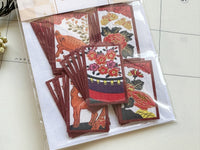 Traditional Japanese Flake Stickers / Hanafuda