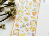 Gold Foil Stamped Clear Sheet of Sticker - Yellow