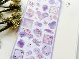 Gold Foil Stamped Clear Sheet of Sticker - Purple