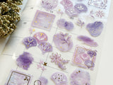 Gold Foil Stamped Clear Sheet of Sticker - Purple