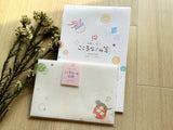 Traditional Japanese Letter Pad / Envelopes - Cat