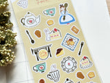 Furukawa Foil-stamped Sheet of Stickers / Cake House