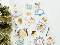 Furukawa Foil-stamped Sheet of Stickers / Cake House