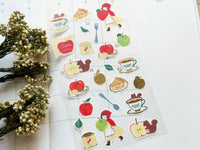 Furukawa Foil-stamped Sheet of Stickers / Apple Shop