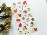 Furukawa Foil-stamped Sheet of Stickers / Apple Shop