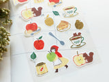 Furukawa Foil-stamped Sheet of Stickers / Apple Shop