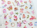 "Tiny People" Sheet of Stickers / Pink