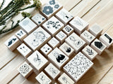 nonco hanco Rubber Stamp - Bird & Letter